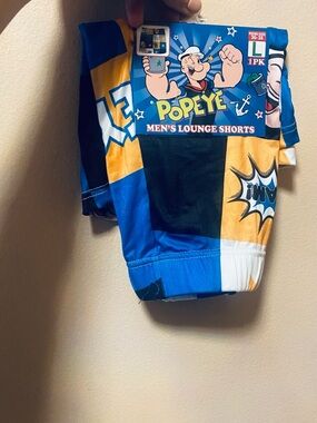 Mens Popeye lounge shorts  size large